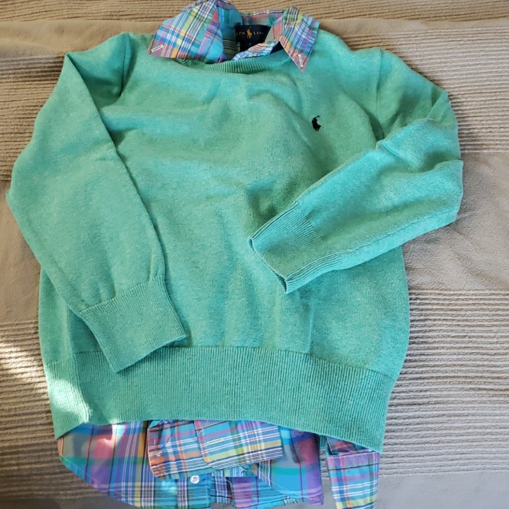 2 pieces - Polo, Ralph Lauren sweater & button up